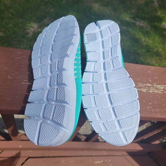 Ladies Sport Shoes Mesh Lace-up Non Slip Running Breathable Sneakers Sky Blue - Picture 5 of 11